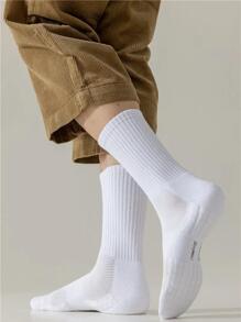 1 件装男士厚毛圈缓冲运动中筒袜，具有吸汗功能，秋季 - 彩色 - 查看 2