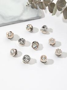 女士水鑽裝飾魅力四射胸針日常裝飾 - 彩色 - 查看 1