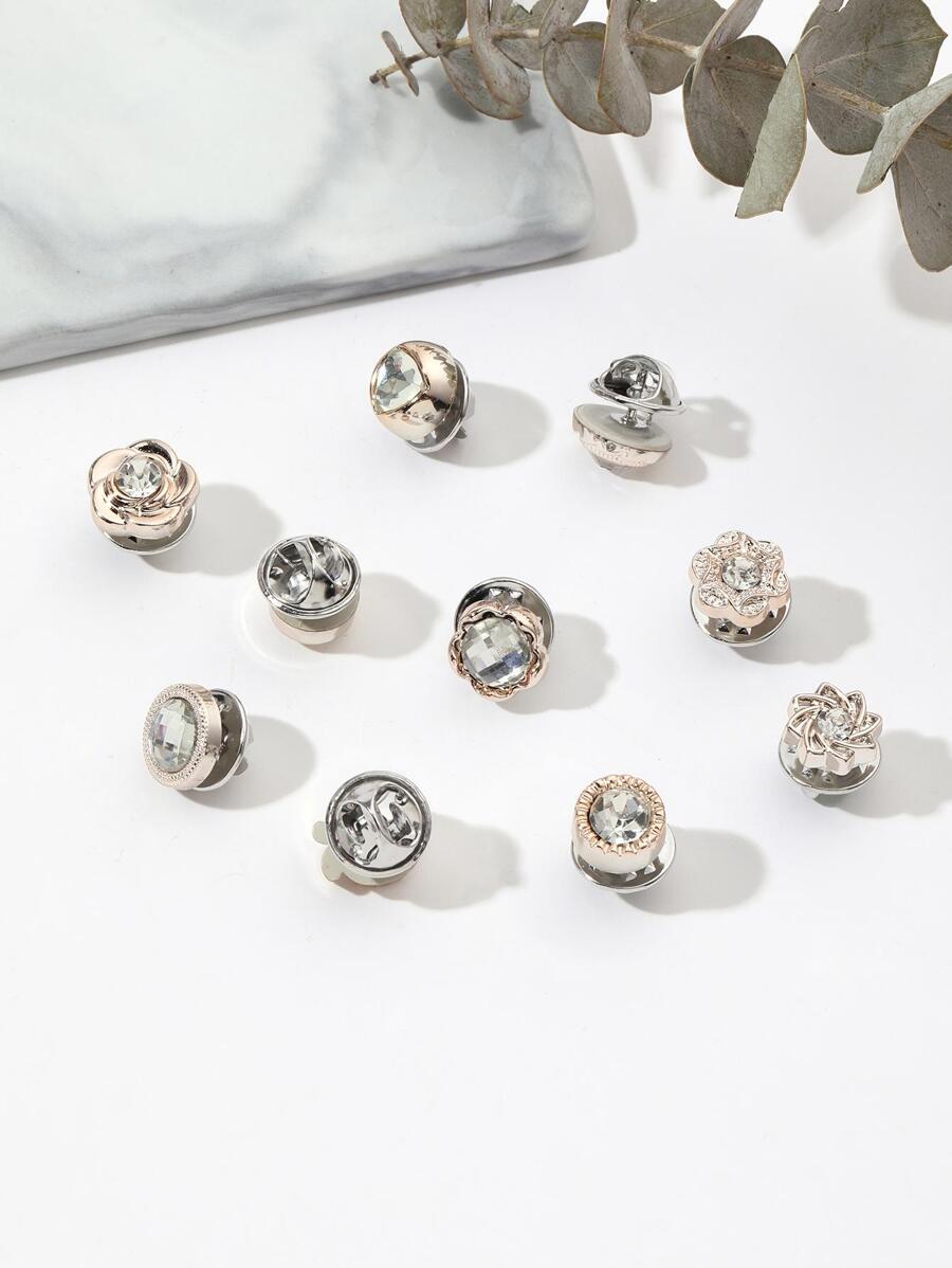 女士水鑽裝飾魅力四射胸針日常裝飾 - 彩色 - 查看 1