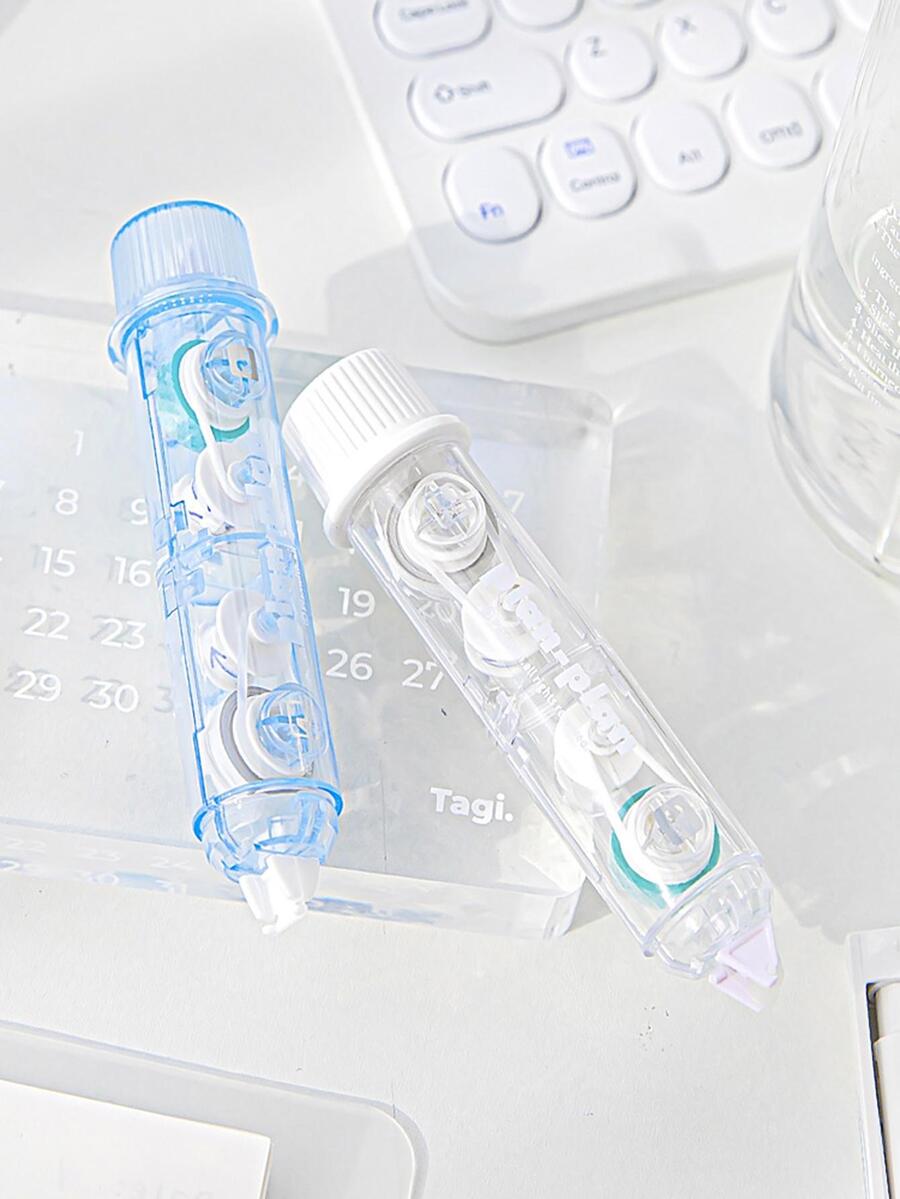 1pc Double-head Dotted Glue Correction Tape - Blue - View 1
