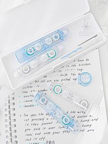 1pc Double-head Dotted Glue Correction Tape - Blue - View 4