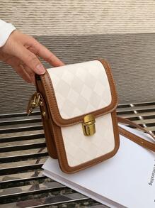 Brun Téléphone Mobile Sac Sac À Bandoulière cash Bourse Rectangulaire Sac Porté Épaule Pour Femme