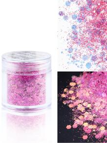 Kim tuyến lấp lánh móng tay, 1 chai 10ml, thiết kế hình học, vảy trang trí móng tay bằng laser, phụ kiện làm móng, đồ trang trí móng tay tự làm, đá quý trang trí móng tay - Màu Hồng Tươi - Xem 2