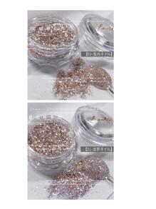 6 Boxen Glitzer-Nagelpulver, reflektierendes glänzendes Bonbon-Pulver, funkelnder Strass-Nageldekoration, Maniküre-Pulver für DIY-Nägel - Schwarz und Weiss - Übersicht 4