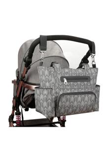 7件套婴儿车包、单肩包、手提包、多功能大容量尿布包，适合妈妈和宝宝