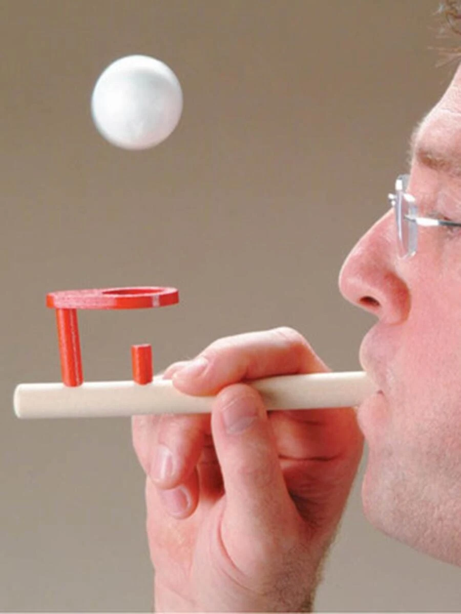 1pc Wooden Blow Ball Balance Game, Fun & Interesting Puzzle Toy For Group Competition & Lung Exercise,Puzzle Toys,Sensory Toys,Boys Toys Age 7,Toys For Boys,Games,Boys Toys