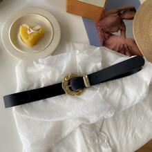 1pc Gold Fashion Versatile Decorative Belt For T-Shirt, Pants, Skirt, Casual Women Waist Belt For Everyday Wear Summer, School Fall, Autumn, Halloween - Black - View 9