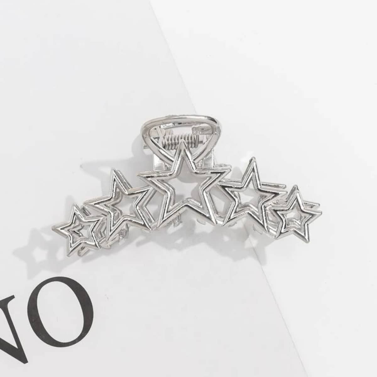 1 cái Phụ Nữ Ngôi Sao Thiết Kế Vuốt Tóc Sáng Tạo Để Trang Trí Tóc - Bạc - Xem 1