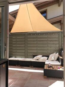 1pc Outdoor Waterproof Sunshade Sail Triangle Canopy - Apricot - View 3