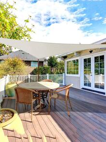 1pc Outdoor Waterproof Sunshade Sail Triangle Canopy - Apricot - View 5