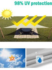 1pc Outdoor Waterproof Sunshade Sail Triangle Canopy - Apricot - View 4