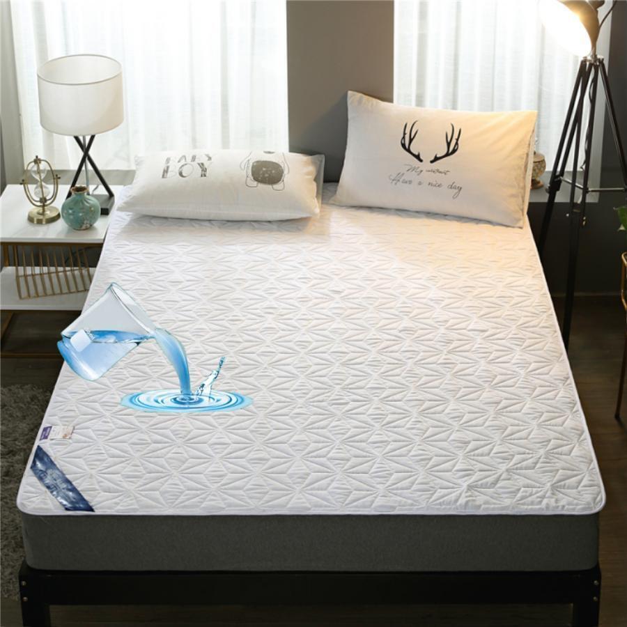 1入組素色床墊套 - 白色 - 查看 1