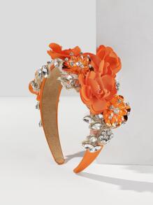 1 băng đô hoa phong cách Baroque - trái cam - Xem 3