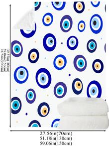 1pc Multicolor Circle Pattern Air Conditioning Blanket For Home Use - Multicolor - View 2