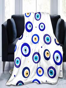 1pc Multicolor Circle Pattern Air Conditioning Blanket For Home Use - Multicolor - View 4