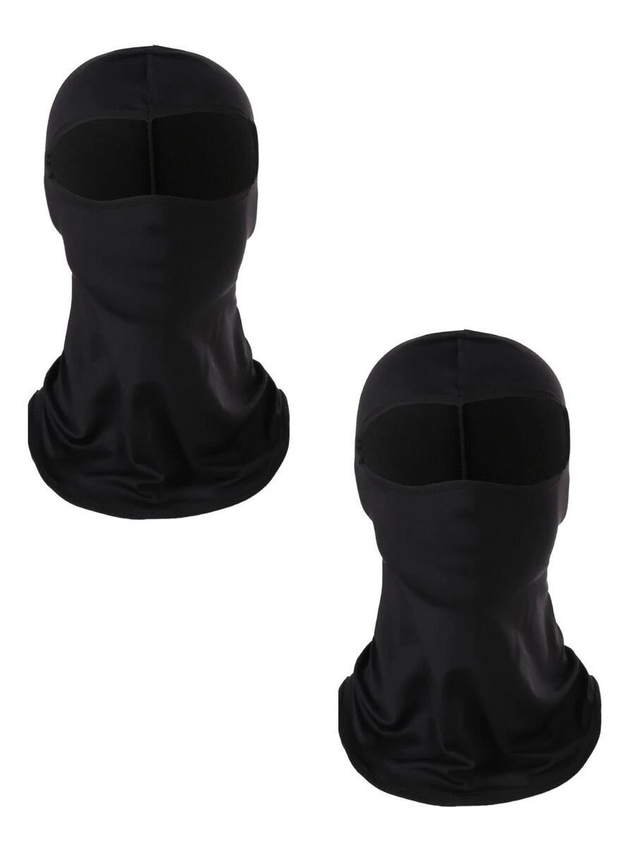 Balaclava Pasamontañas de Tela Ligera para Motociclista Color Negro (2 piezas) - Negro - Ver 1