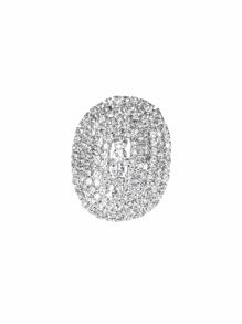 銀顏色華麗性感夜店派對水鑽環適合女士cm可調節 - 銀色 - 查看 3