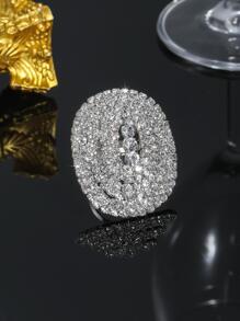 銀顏色華麗性感夜店派對水鑽環適合女士cm可調節 - 銀色 - 查看 5