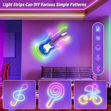 1 pieza PVC Luz de neón , creativo instrumento musical diseño Letrero de neón LED para fiesta - Blanco - Ver 10
