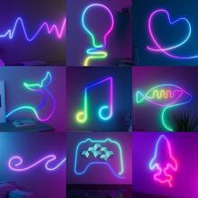 1 pieza PVC Luz de neón , creativo instrumento musical diseño Letrero de neón LED para fiesta - Blanco - Ver 4