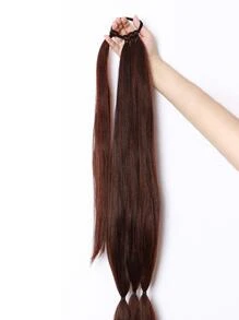 1入組長髮辮子馬尾綁帶，休閒款 - 棕色 - 查看 2