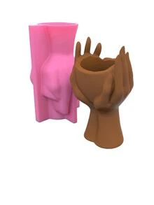 嬰兒大像模具多汁花盆筆筒大象花瓶矽膠模具石膏混凝土石膏模具家居裝飾飾品 - 彩色 - 查看 11