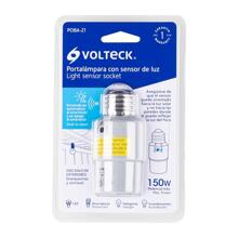 Portalámpara con sensor de luz, Volteck POBA-21 46534 - Gris - Ver 3