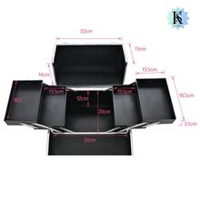 A:Maleta cosmetiquera profesional - Rojo - Ver 2