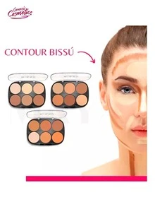 GENESIS Bissu Blush And Highlighter Contour Palette To Contour The Face - 01 Nude - Xem 2