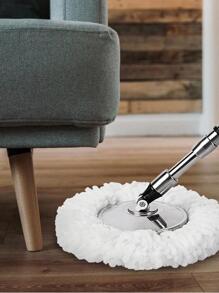 Cubeta para trapear de Acero con exprimidor, atrapa Polvo, Pelusa y Suciedad, Incluye 2 repuestos Intercambiables de Microfibra, Extensible Giratorio 360° y cubeta - Gris - Ver 4