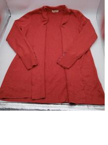 Suéter rojo largo tipo cárdigan - Rojo - Ver 1