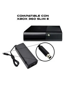 Fuente de Poder Compatible con XBOX 360 Versión Slim E - Negro - Ver 3