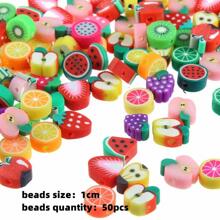 Cuentas de arcilla cerámica suave de colores mezclados, 10 mm, 50 piezas/paquete - Multicolor - Ver 3