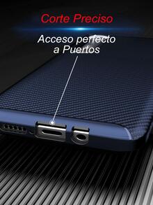 Funda Case Ligero Anti Golpes Para Huawei Nova 8 Rugged Carbon Mas Mica Hidrogel - Azul Marino - Ver 8