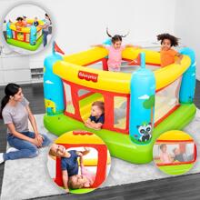 Brincolin Inflable Infantil Fisher-Price Trampolin Castillo Con Malla Multicolor Juego al Aire Libre - Multicolor - Ver 3