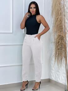 Women Pants - White - View 4
