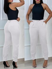 Women Pants - White - View 8