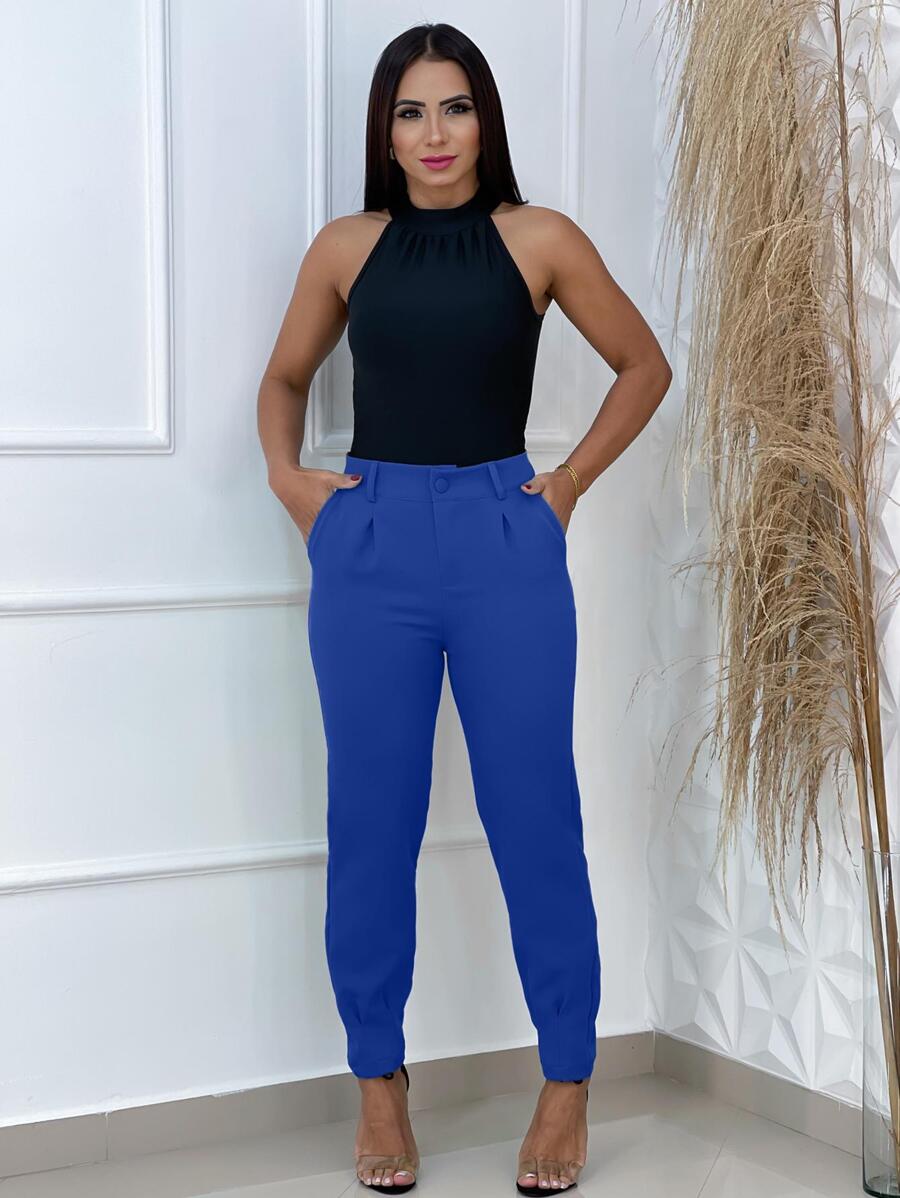 Women Pants - Royal Blue - View 1