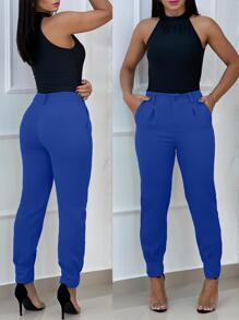 Women Pants - Royal Blue - View 8