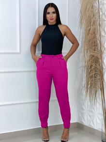 Women Pants - Rose Red - View 5
