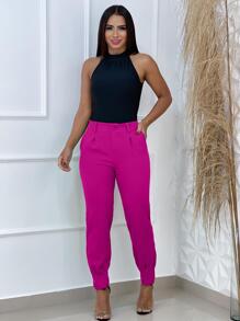 Women Pants - Rose Red - View 6
