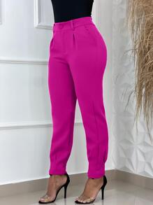 Women Pants - Rose Red - View 4