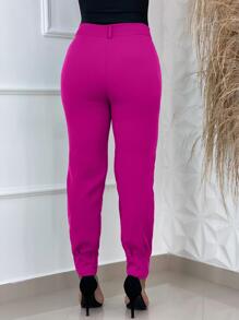 Women Pants - Rose Red - View 2