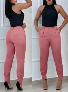 Women Pants - Dusty Pink - View 4