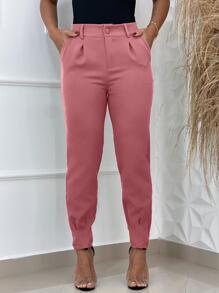 Women Pants - Dusty Pink - View 1