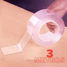 Cinta adhesiva doble cara transparente 3 metros - transparente - Ver 3