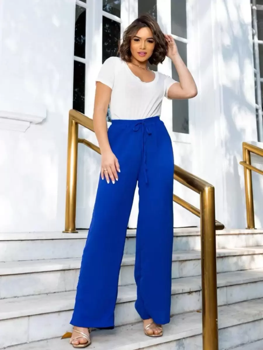 Women Pants - 藍色 - 查看 1