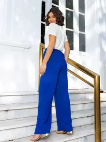 Women Pants - 藍色 - 查看 2