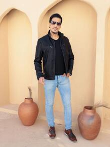 Men Jackets - màu đen - Xem 3