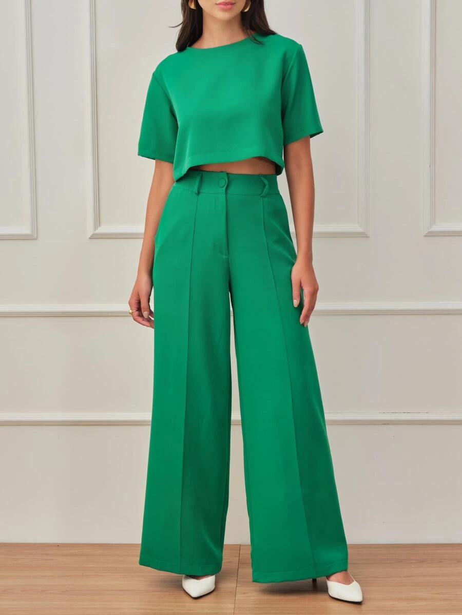 Women Two-piece Outfits - 綠色 - 查看 1